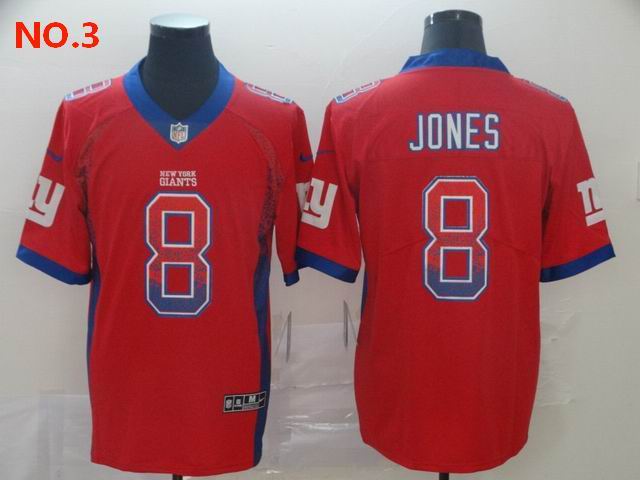  Men's New York Giants #8 Daniel Jones Jersey NO.3;